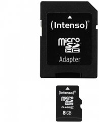 Intenso Micro SDHC Card 8GB inkl.Adapter