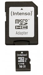 Intenso MicroSD Card 16GB UHS-I inkl. SD Adapter