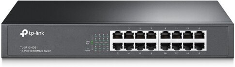 TP-Link TL-SF1016DS Unmanaged Fast Ethernet (10/100) Schwarz